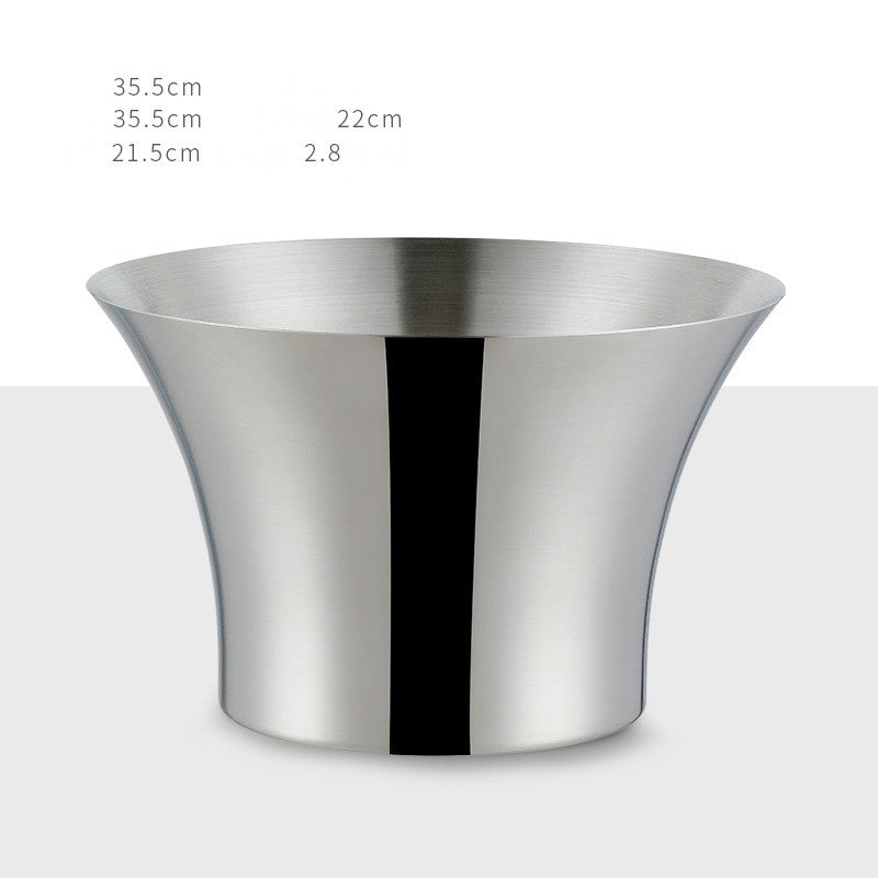 Stainless Steel Champagne Bowl, Ice Bowl, Ice Bucket, Golden Salad Bowl, Champagne Bucket
